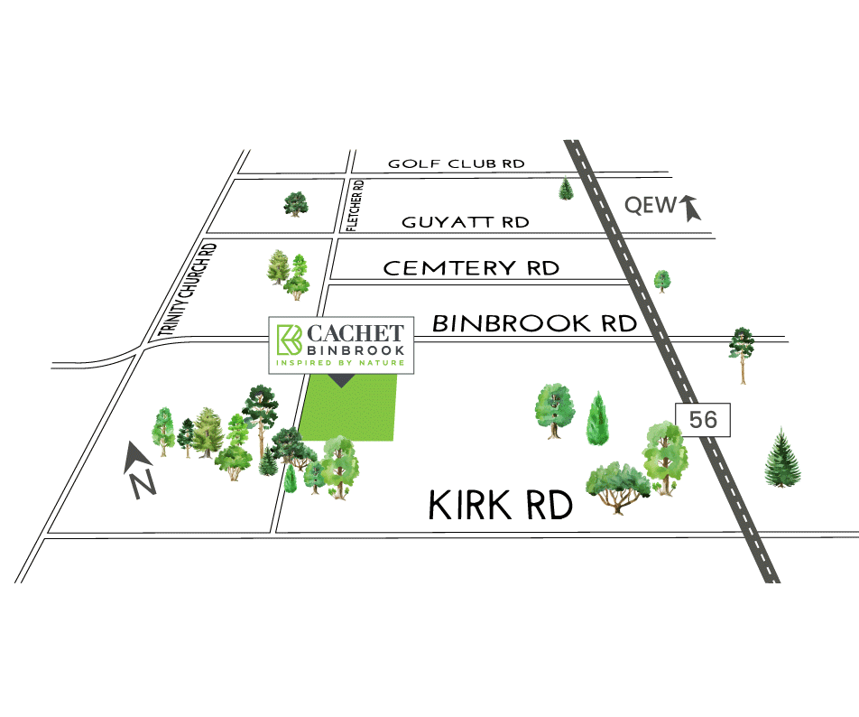 Cachet Binbrook site plan and neighbourhood map