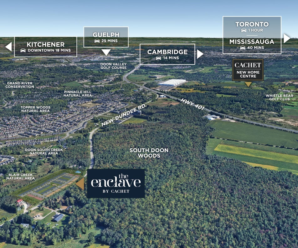 The Enclave Doon South location map