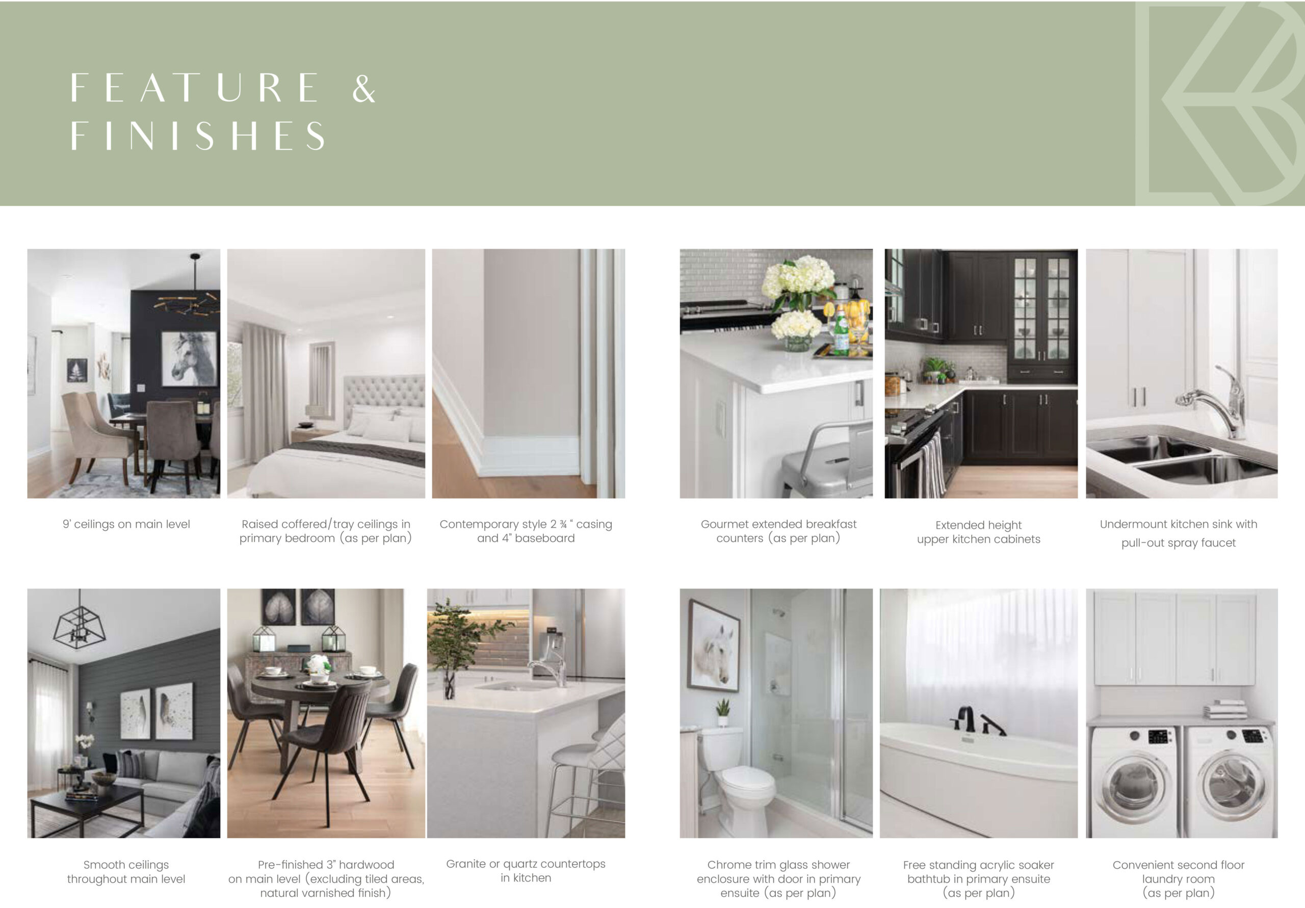 Features & Finishes